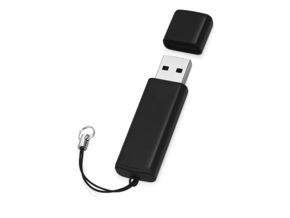 картинка Флеш-карта USB 2.0 16 Gb металлическая с колпачком Borgir, черный от интернет-магазина сувениров и бизнес-подарков Gifts-Moskva.RU г. Москва