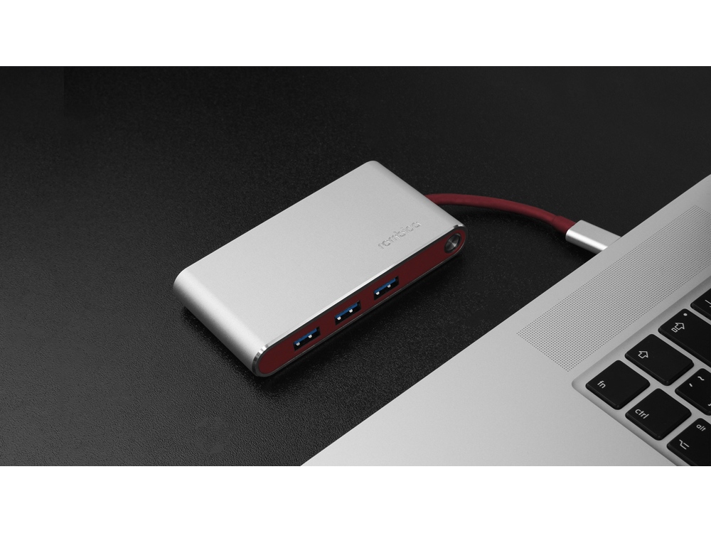 картинка Хаб USB Rombica Type-C Hermes Red от интернет-магазина сувениров и бизнес-подарков Gifts-Moskva.RU г. Москва