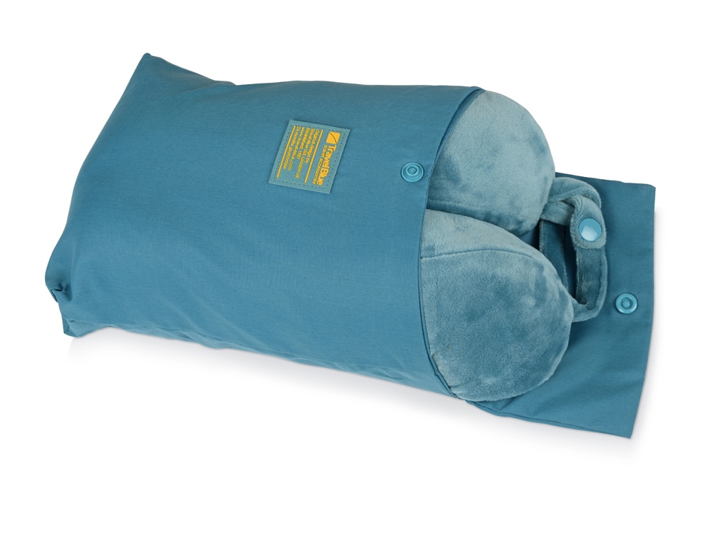 картинка Подушка набивная Travel Blue Tranquility Pillow в чехле на кнопке, синий от интернет-магазина сувениров и бизнес-подарков Gifts-Moskva.RU г. Москва
