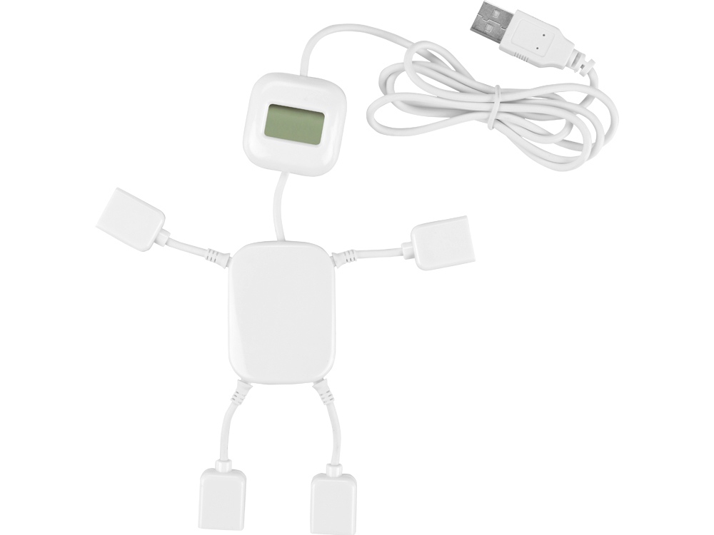 картинка USB Hub на 4 порта с часами в виде человечка от интернет-магазина сувениров и бизнес-подарков Gifts-Moskva.RU г. Москва