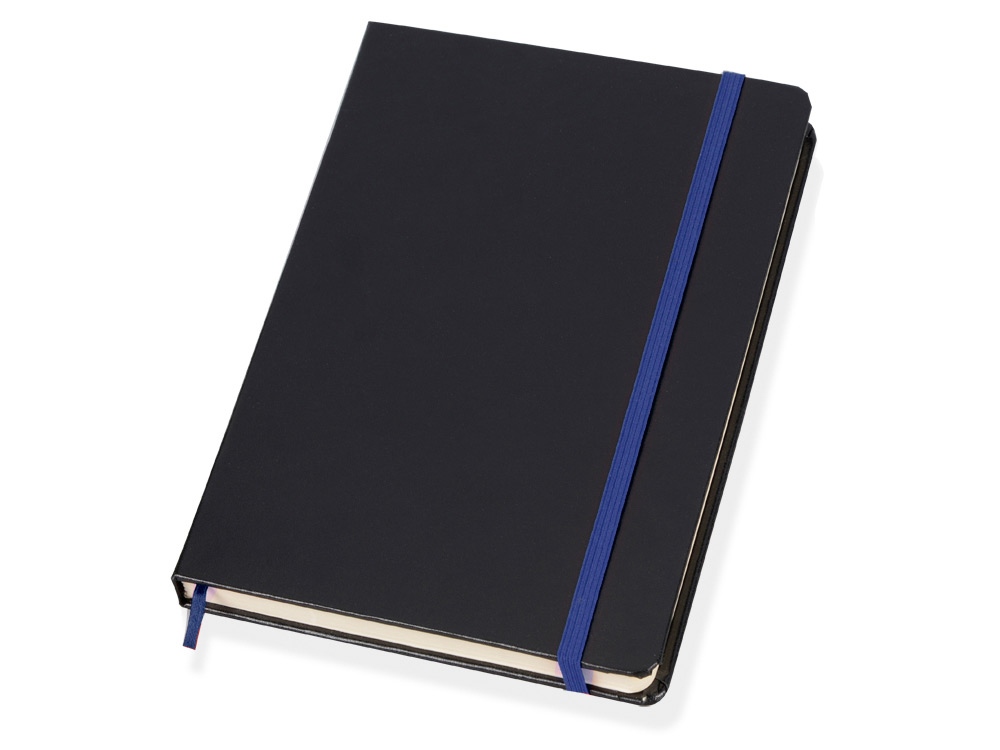 картинка Блокнот в линейку формата А5, черный/синий от интернет-магазина сувениров и бизнес-подарков Gifts-Moskva.RU г. Москва