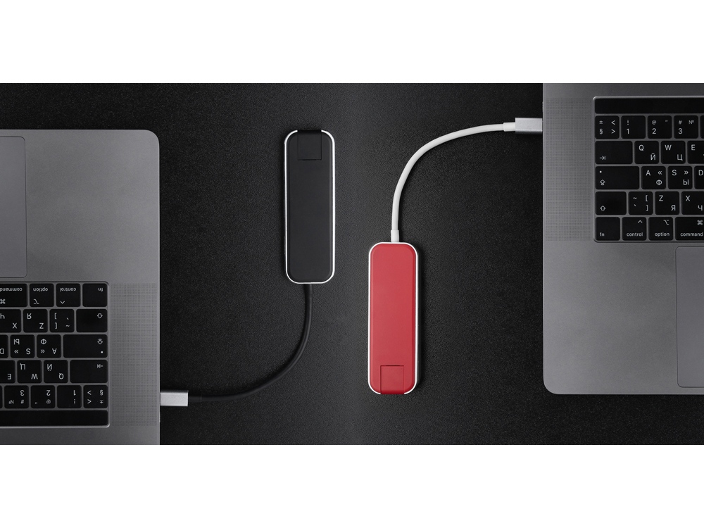 картинка Хаб USB Rombica Type-C Chronos Red от интернет-магазина сувениров и бизнес-подарков Gifts-Moskva.RU г. Москва