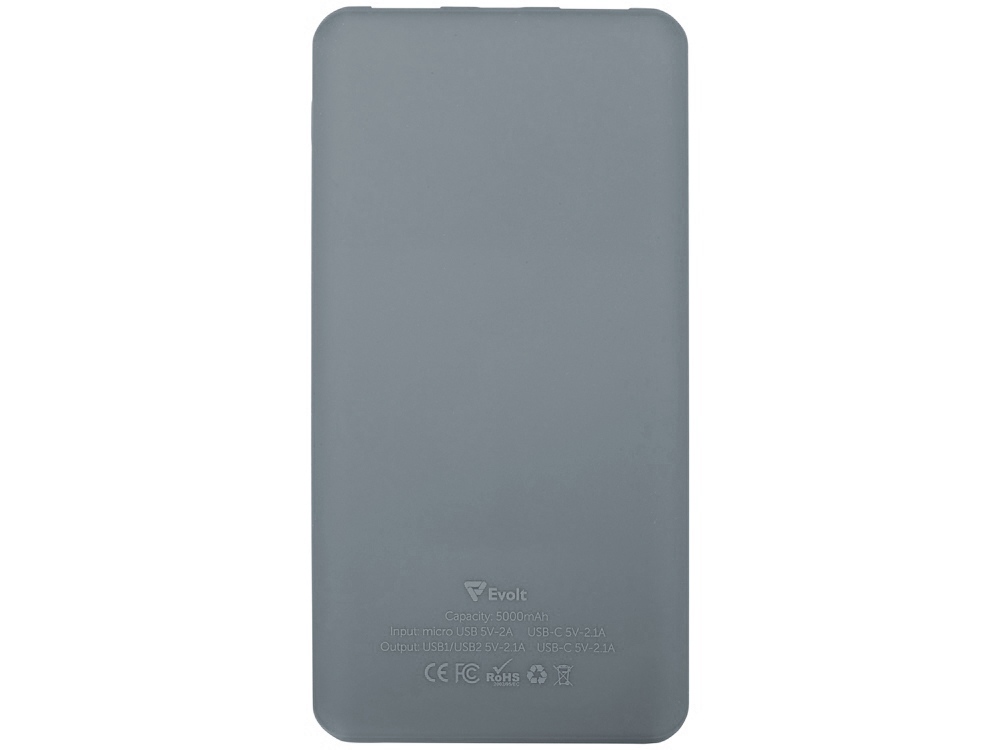 картинка Портативное зарядное устройство Reserve с USB Type-C, 5000 mAh, серый от интернет-магазина сувениров и бизнес-подарков Gifts-Moskva.RU г. Москва