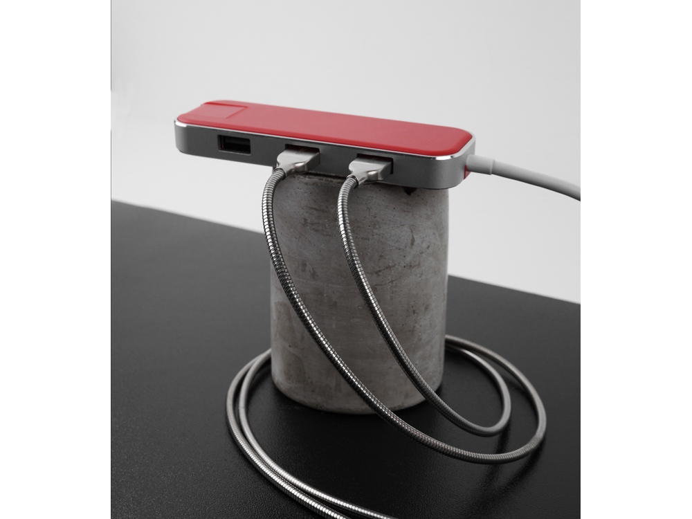 картинка Хаб USB Rombica Type-C Chronos Red от интернет-магазина сувениров и бизнес-подарков Gifts-Moskva.RU г. Москва