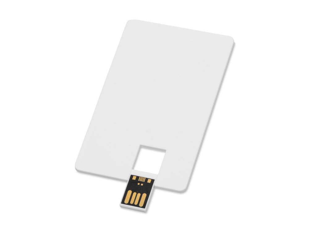 картинка Флеш-карта USB 2.0 16 Gb в виде пластиковой карты Card, белый от интернет-магазина сувениров и бизнес-подарков Gifts-Moskva.RU г. Москва