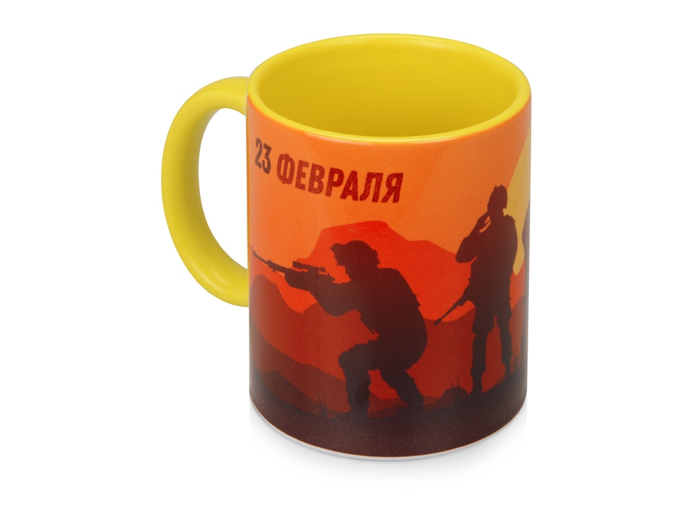 картинка Кружка для сублимации Sublime Color, белый/желтый от интернет-магазина сувениров и бизнес-подарков Gifts-Moskva.RU г. Москва