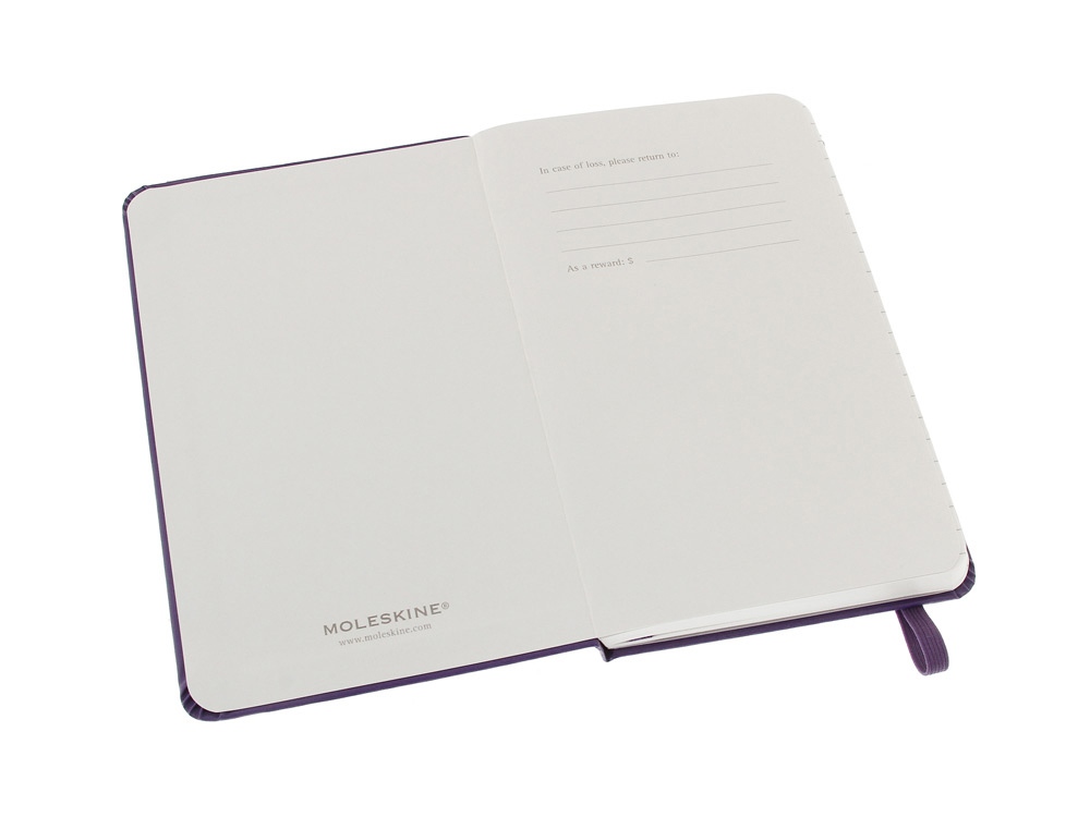 картинка Записная книжка Moleskine Classic (в линейку) в твердой обложке, Pocket (9x14см), фиолетовый от интернет-магазина сувениров и бизнес-подарков Gifts-Moskva.RU г. Москва