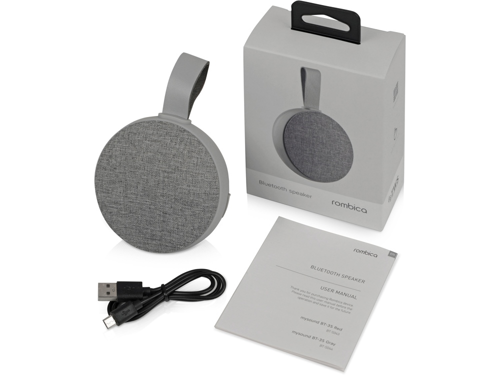 картинка Портативная акустика Rombica mysound BT-35 Gray, серый от интернет-магазина сувениров и бизнес-подарков Gifts-Moskva.RU г. Москва