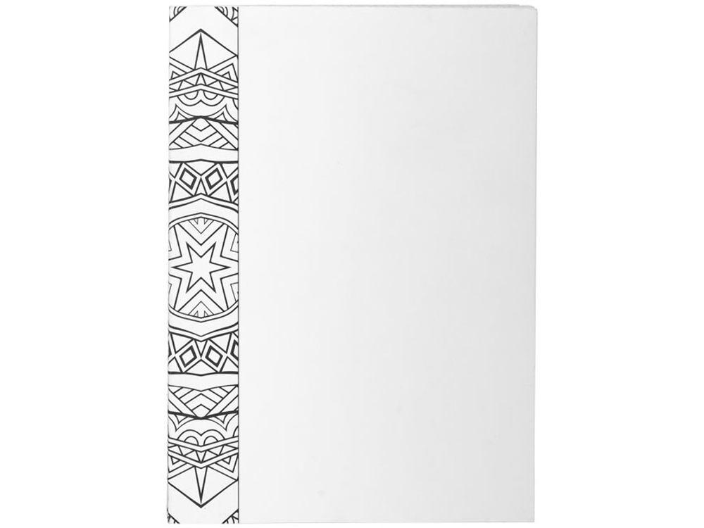 картинка Блокнот А5 Doodle Colour Therapy, белый/черный от интернет-магазина сувениров и бизнес-подарков Gifts-Moskva.RU г. Москва