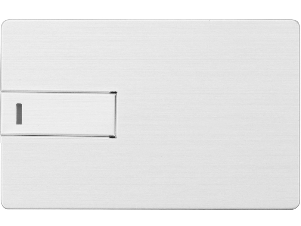 картинка Флеш-карта USB 2.0 64 Gb в виде металлической карты Card Metal, серебристый от интернет-магазина сувениров и бизнес-подарков Gifts-Moskva.RU г. Москва