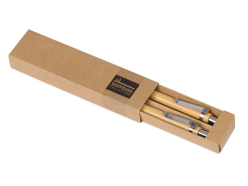 картинка Набор Bamboo шариковая ручка и механический карандаш от интернет-магазина сувениров и бизнес-подарков Gifts-Moskva.RU г. Москва
