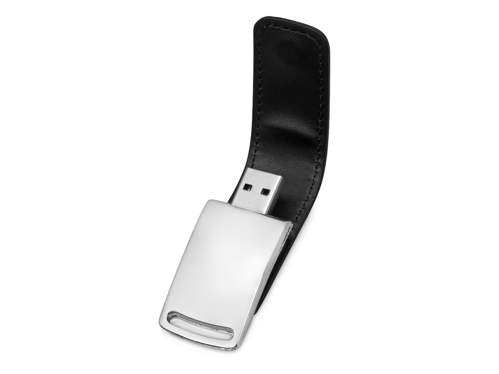 картинка Флеш-карта USB 2.0 16 Gb с магнитным замком Vigo, черный/серебристый от интернет-магазина сувениров и бизнес-подарков Gifts-Moskva.RU г. Москва