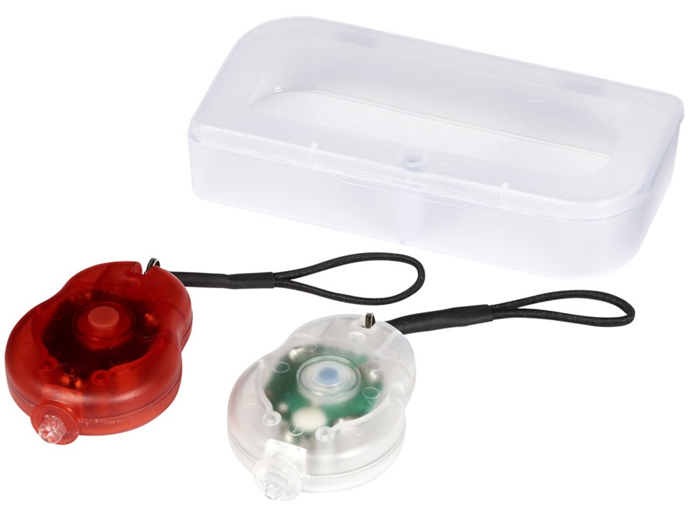 картинка Велосипедный фонарь Zeta в футляре, 2 шт, прозрачный от интернет-магазина сувениров и бизнес-подарков Gifts-Moskva.RU г. Москва