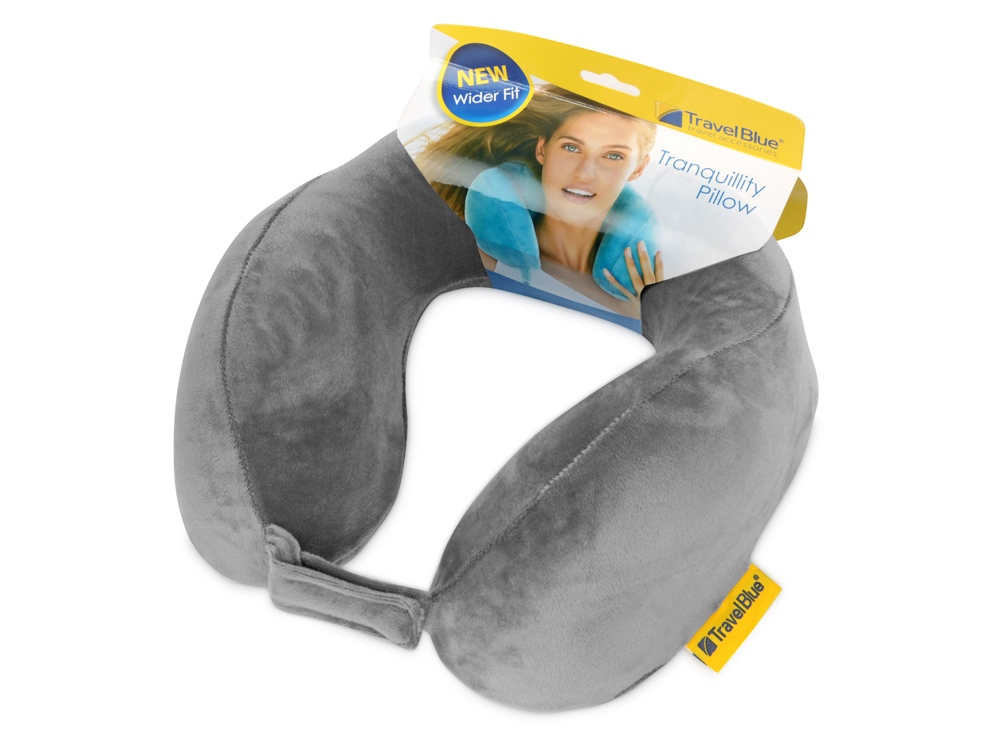картинка Подушка набивная Travel Blue Tranquility Pillow в чехле на молнии, серый от интернет-магазина сувениров и бизнес-подарков Gifts-Moskva.RU г. Москва