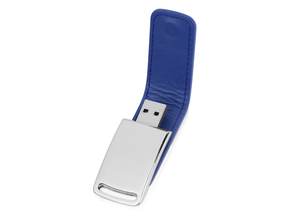 картинка Флеш-карта USB 2.0 16 Gb с магнитным замком Vigo, синий/серебристый от интернет-магазина сувениров и бизнес-подарков Gifts-Moskva.RU г. Москва
