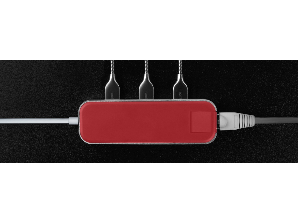 картинка Хаб USB Rombica Type-C Chronos Red от интернет-магазина сувениров и бизнес-подарков Gifts-Moskva.RU г. Москва