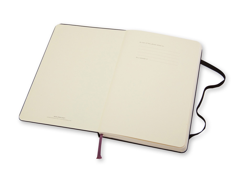 картинка Записная книжка Moleskine Classic (нелинованный) в твердой обложке, Large (13х21см), черный от интернет-магазина сувениров и бизнес-подарков Gifts-Moskva.RU г. Москва