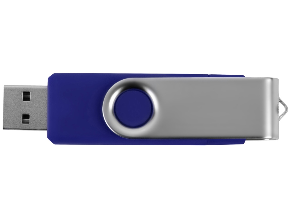 картинка USB/micro USB-флешка 2.0 на 16 Гб Квебек OTG, синий от интернет-магазина сувениров и бизнес-подарков Gifts-Moskva.RU г. Москва