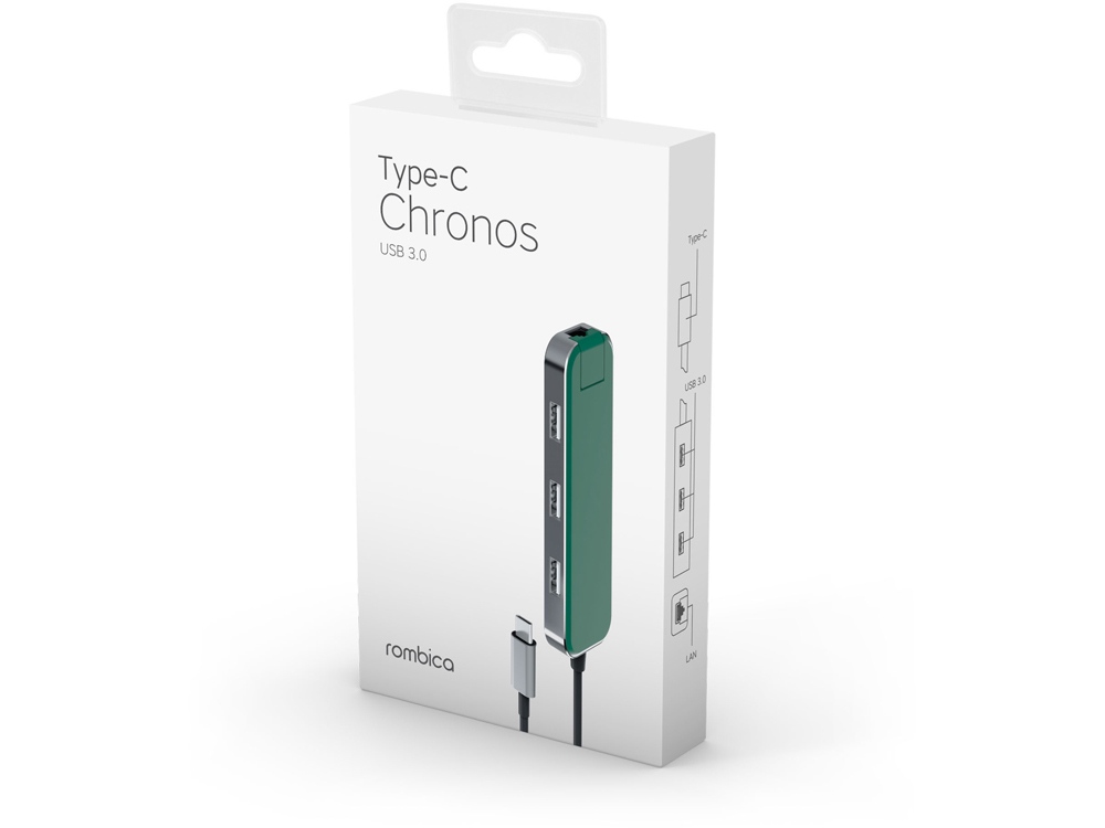 картинка Хаб USB Rombica Type-C Chronos Green от интернет-магазина сувениров и бизнес-подарков Gifts-Moskva.RU г. Москва