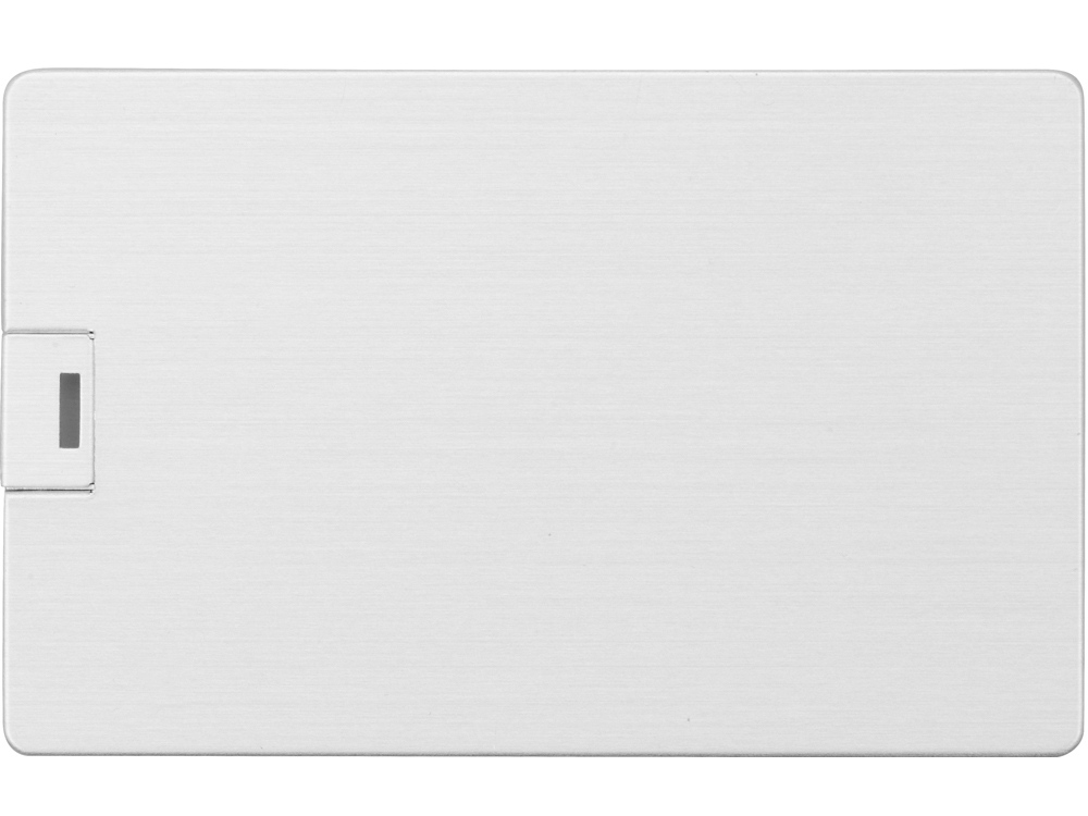 картинка Флеш-карта USB 2.0 64 Gb в виде металлической карты Card Metal, серебристый от интернет-магазина сувениров и бизнес-подарков Gifts-Moskva.RU г. Москва