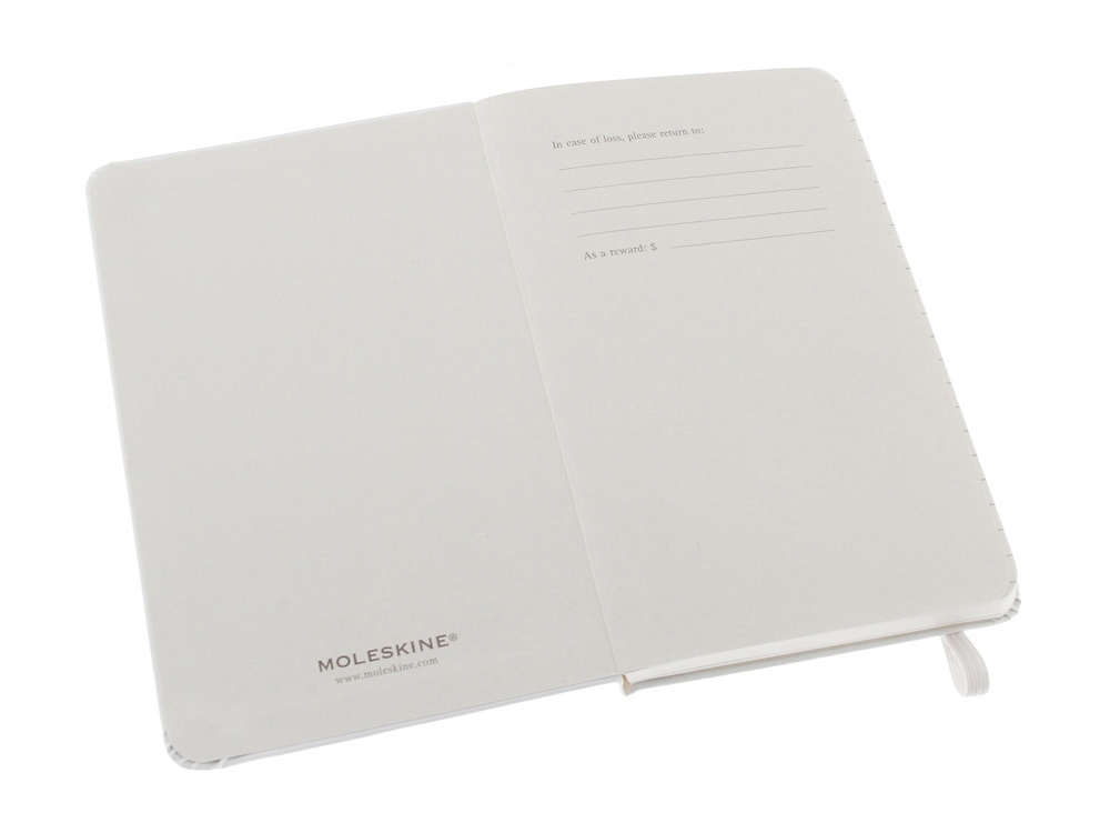 картинка Записная книжка Moleskine Classic (в линейку) в твердой обложке, Pocket (9x14см), белый от интернет-магазина сувениров и бизнес-подарков Gifts-Moskva.RU г. Москва
