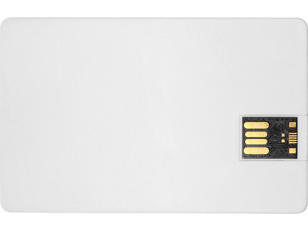 картинка Флеш-карта USB 2.0 16 Gb в виде пластиковой карты Card, белый от интернет-магазина сувениров и бизнес-подарков Gifts-Moskva.RU г. Москва