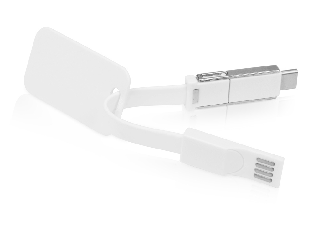 картинка Зарядный кабель 3-в-1 Charge-it, белый от интернет-магазина сувениров и бизнес-подарков Gifts-Moskva.RU г. Москва