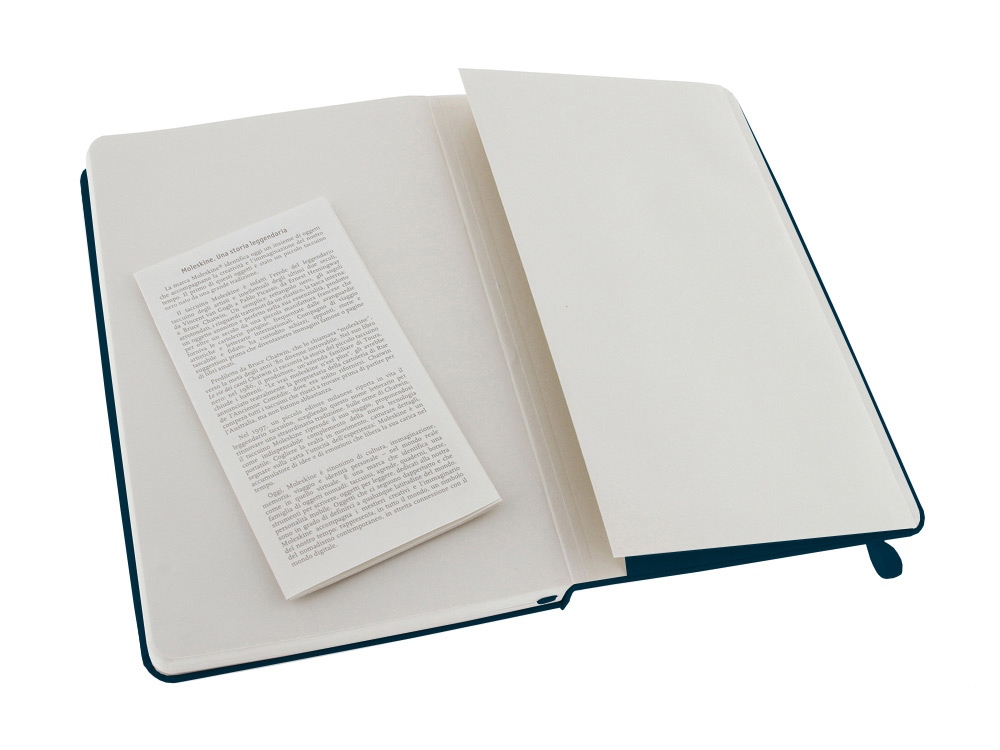 картинка Записная книжка Moleskine Classic (в линейку) в твердой обложке, Large (13х21см), сапфир от интернет-магазина сувениров и бизнес-подарков Gifts-Moskva.RU г. Москва