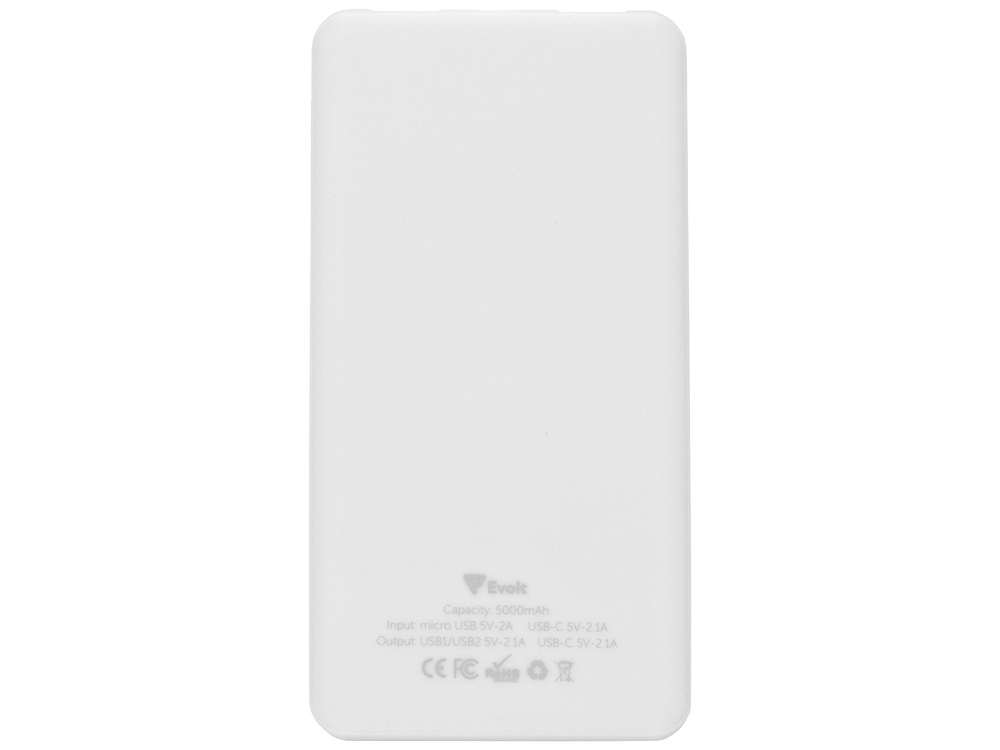 картинка Портативное зарядное устройство Reserve с USB Type-C, 5000 mAh, белый от интернет-магазина сувениров и бизнес-подарков Gifts-Moskva.RU г. Москва