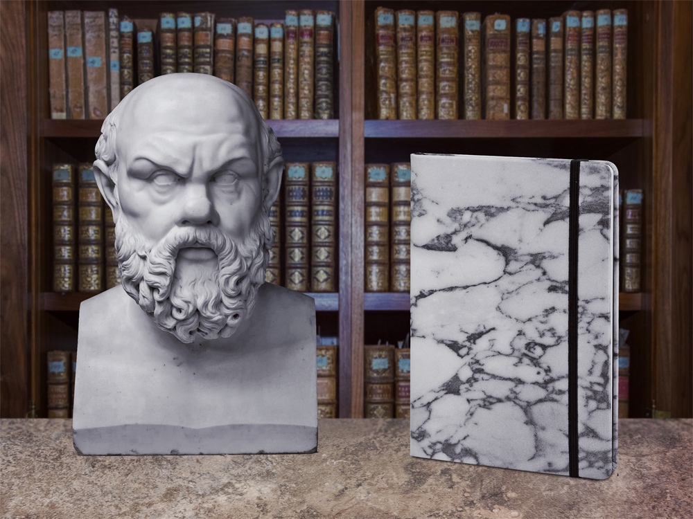 картинка Блокнот А5 Socrates, твердая обложка от интернет-магазина сувениров и бизнес-подарков Gifts-Moskva.RU г. Москва