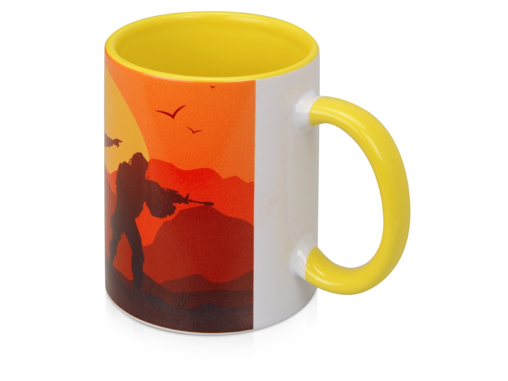 картинка Кружка для сублимации Sublime Color, белый/желтый от интернет-магазина сувениров и бизнес-подарков Gifts-Moskva.RU г. Москва