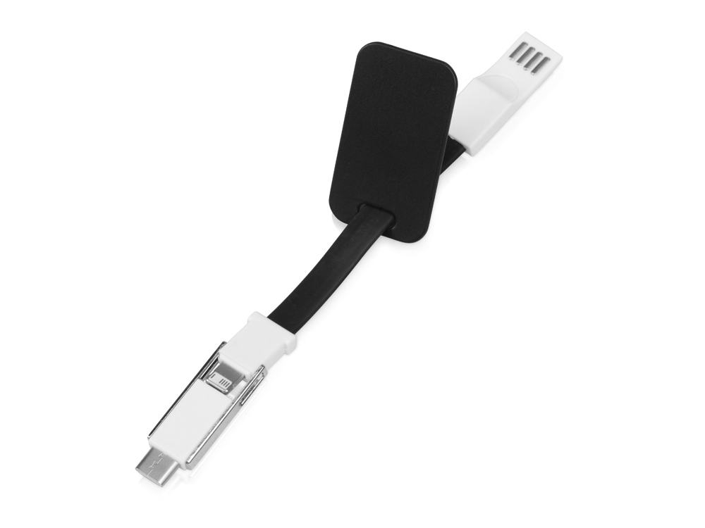 картинка Зарядный кабель 3-в-1 Charge-it, черный от интернет-магазина сувениров и бизнес-подарков Gifts-Moskva.RU г. Москва