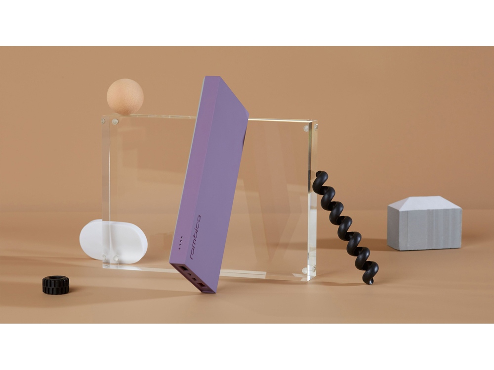 картинка Внешний аккумулятор Rombica NEO ARIA Orchid, 10000мАч, Soft-touch, PD, QCharge, Type-C, сиреневый от интернет-магазина сувениров и бизнес-подарков Gifts-Moskva.RU г. Москва
