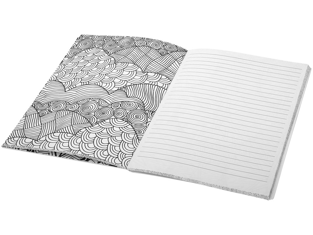 картинка Блокнот А5 Doodle Colour Therapy, белый/черный от интернет-магазина сувениров и бизнес-подарков Gifts-Moskva.RU г. Москва